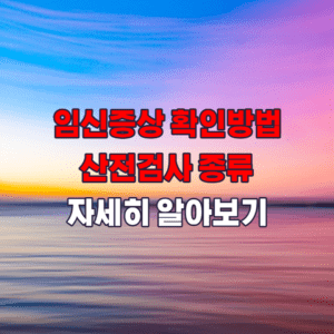 임신증상확인방법에대한포스팅의섬네일